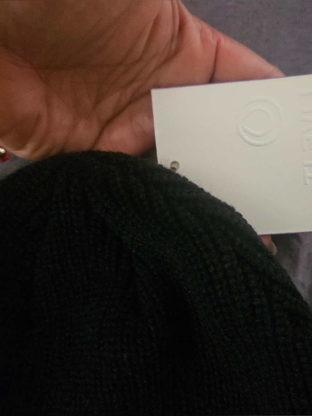 MONAT Black Rib Knit Cuffed Beanie - Picture 4 of 4